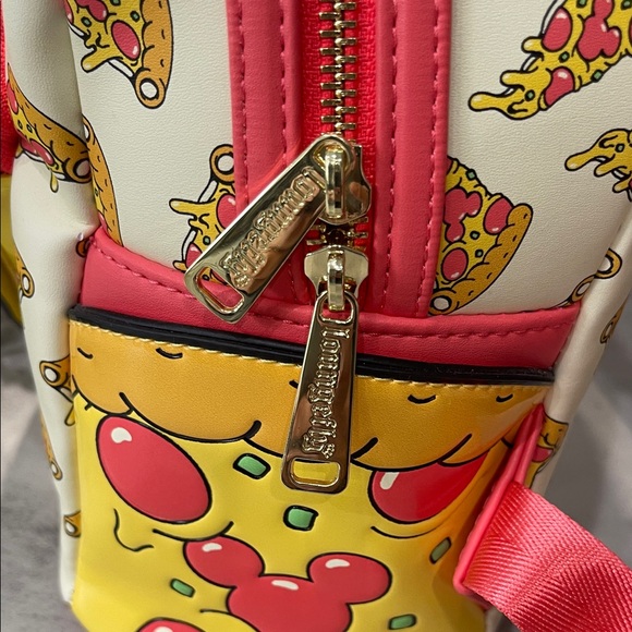 Loungefly Disney Pizza Slice Backpack - Cream and Red - Picture 3 of 8